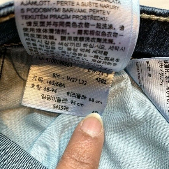 Levi's 518 Superlow Jeans Women 5 (29x31.5) Flare Bootcut Stretch Dark Denim Y2K - Picture 9 of 12